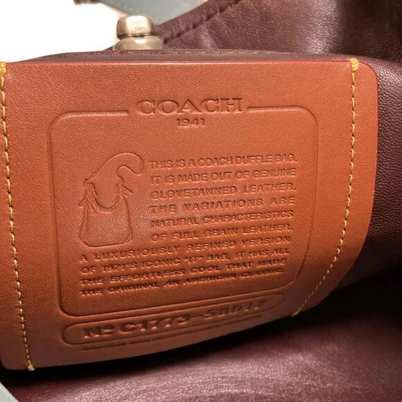 COACH - 58017 Light Blue Leather Shoulder Bag - Picture 6 of 8